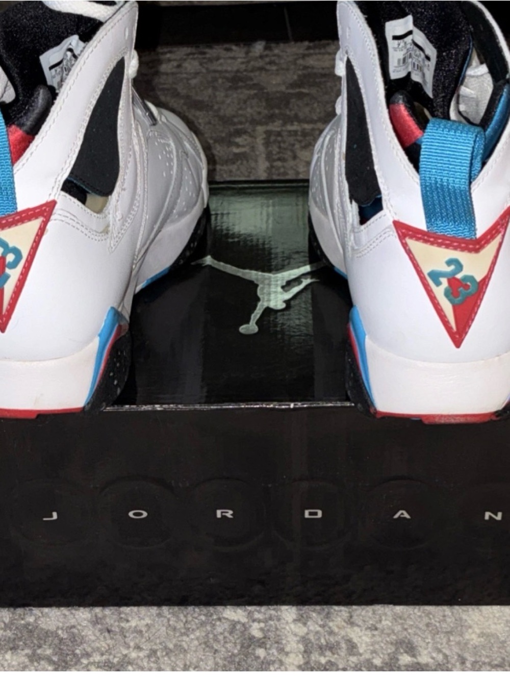 Jordan Air Jordan 7 Retro Orion 2011 White/Blue/Red Men's High Top Sneaker